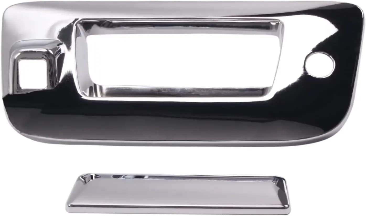 Chrome Tailgate Door Handle Cover with Keyhole Camera Hole Fit 2007-2013 for Chevrolet Silverado GMC Sierra 1500 2500HD 3500HD