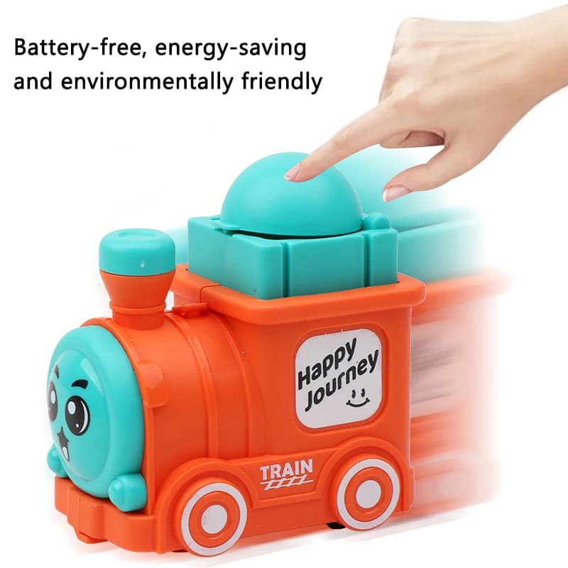 Giocattoli per bambini Auto Mini Press and Go Veicoli Treno dei cartoni animati Giocattoli Gioco educativo Montessori Inerzia Tirare indietro Auto Regalo per l'asilo