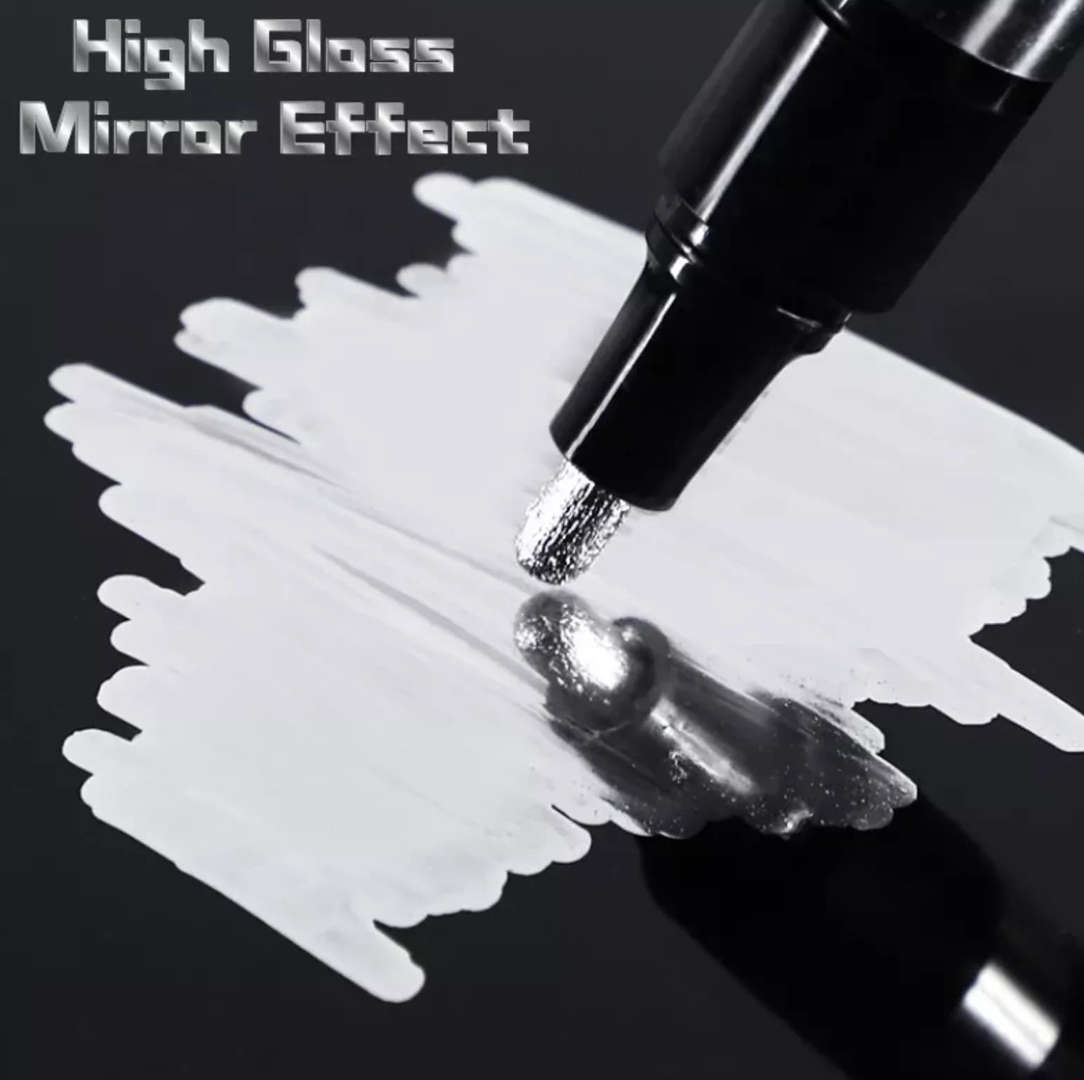 1/2/3mm Nib Mirror Gold Silver Marker Reflective Paint Metal Chrome Plate DIY Liquid Signature Model High-gloss Pen
