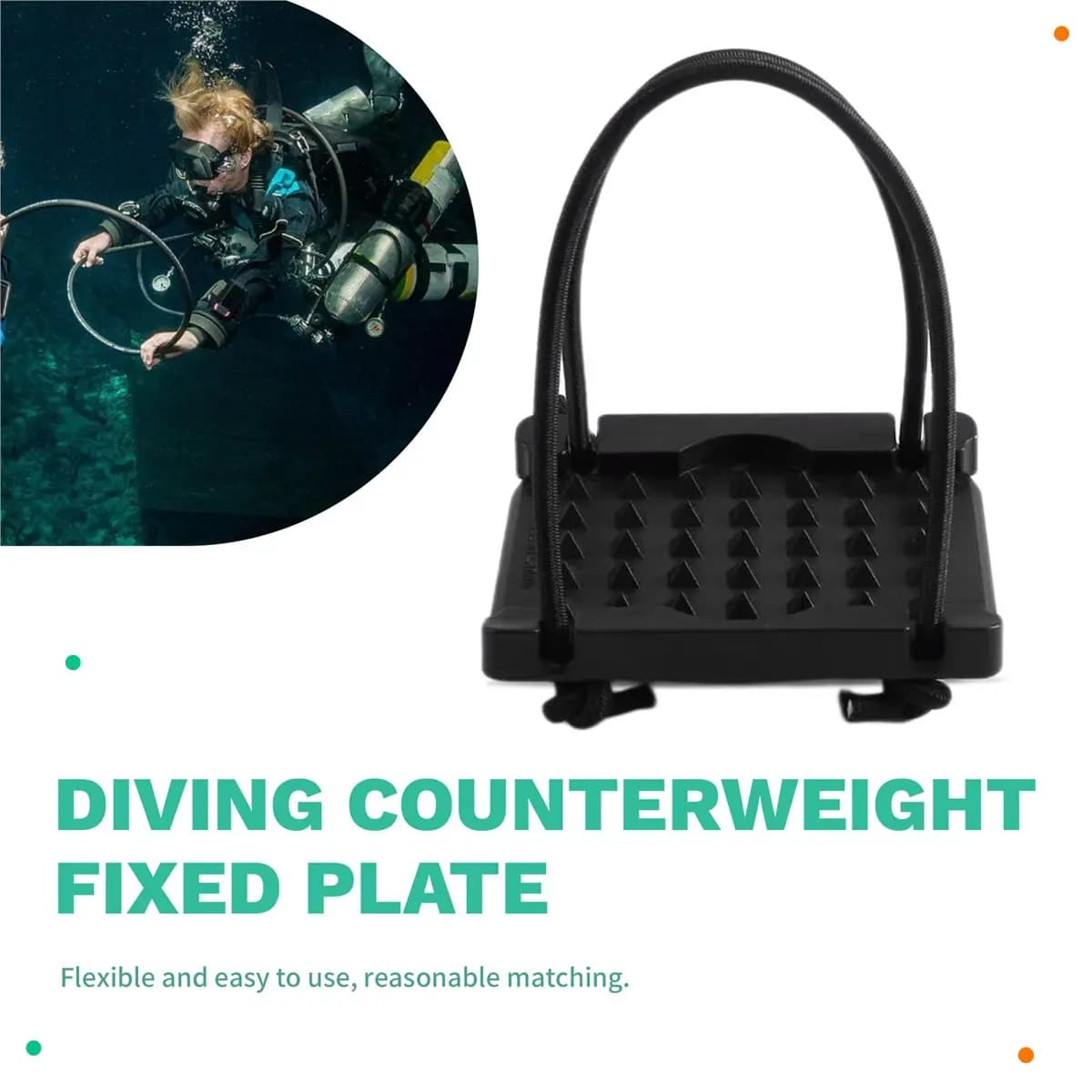 T22C Diving Counterweight Fixed Plate Wear Diving Weight Bottom Plate Adjustable Diving Accessories