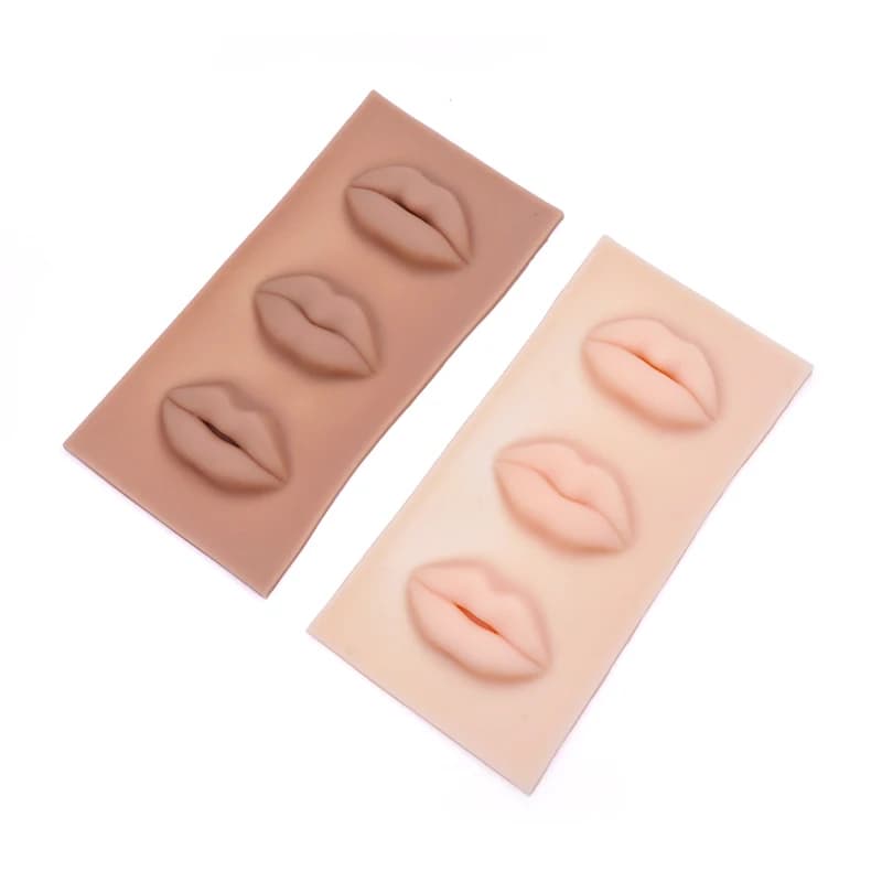 3D Lip Model Latex Tattoo Permanent Makeup Lip Coloring Practice Skin With 3 Type Europe Lip Shape for Lip Blush Technique
