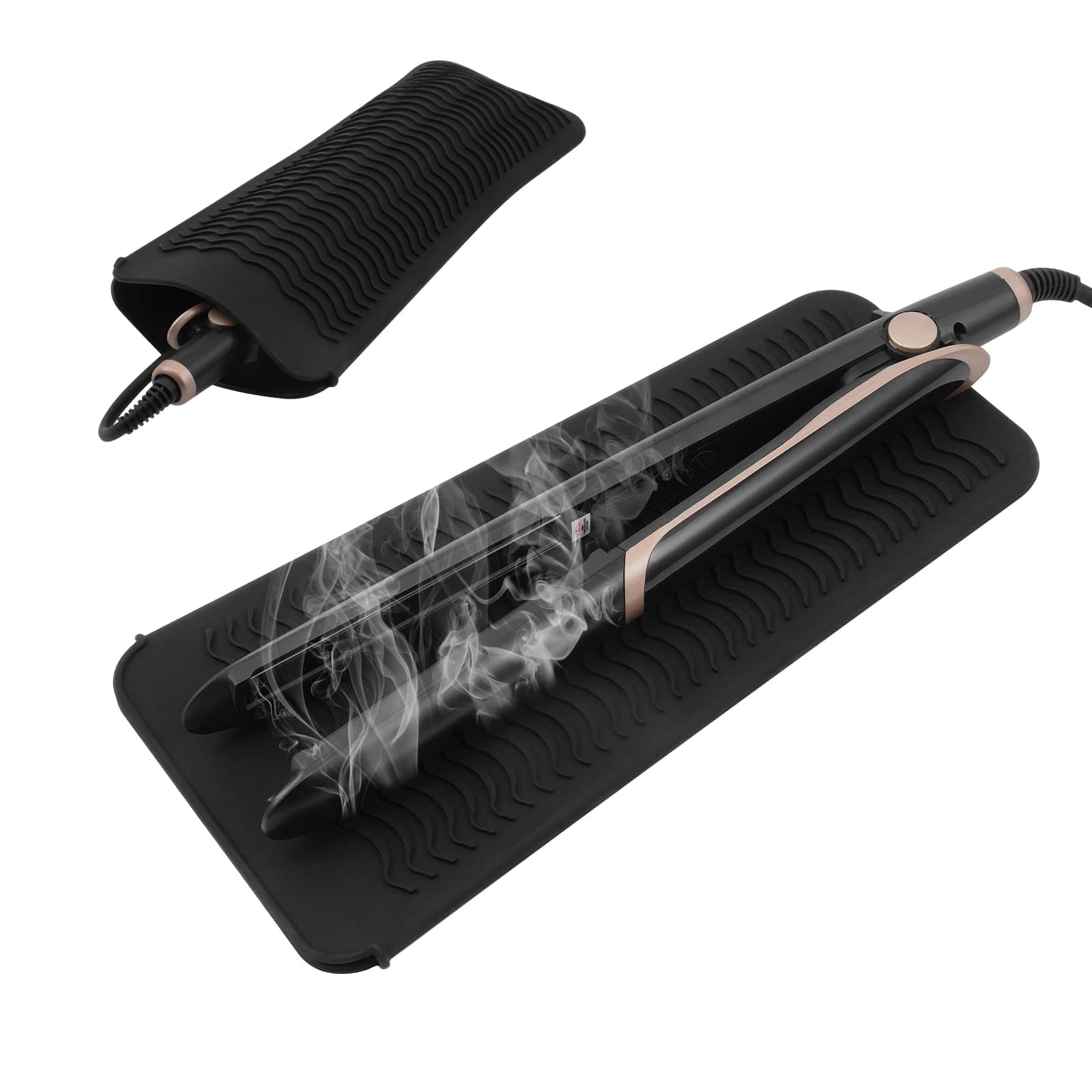 Heat Resistant Mat In Silicone Soft For Hair Plate Bag For Bigodino 2 In 1 Ricciacapelli Crimper Tools for Hairdresser Styling