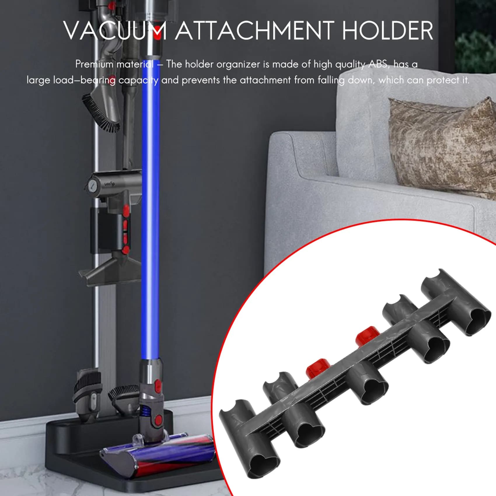 Accessorio supporto A59E per V7 V8 V10 V11 V15, organizer docking station per aspirapolvere con 9 prese portaoggetti