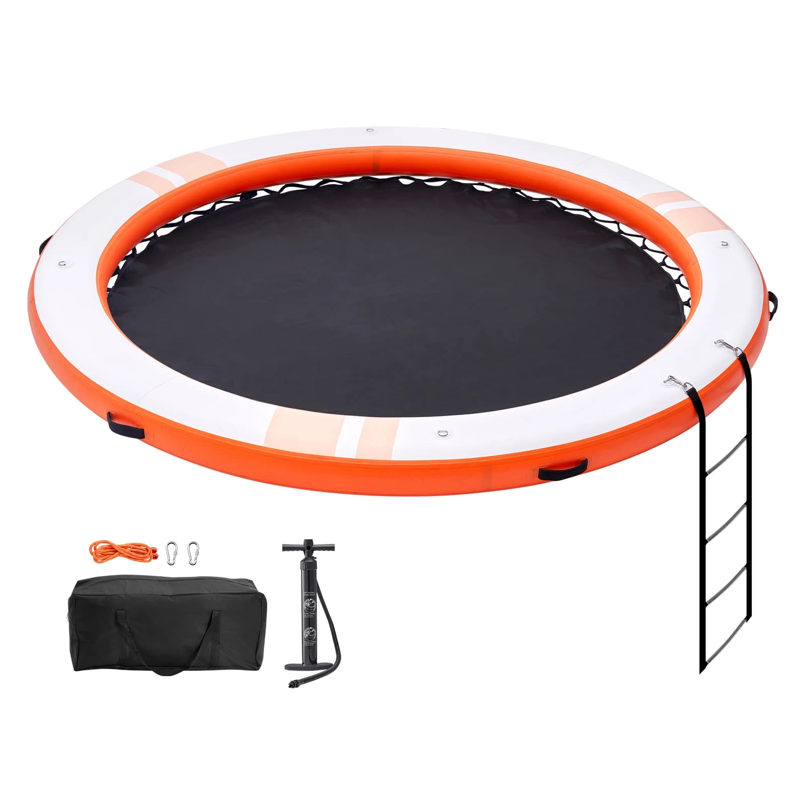 SucceBuy Dock galleggiante gonfiabile 10x8FT Scaletta staccabile per acqua antiscivolo Borsa da trasporto portatile Piattaforma galleggiante Zattera dell'isola