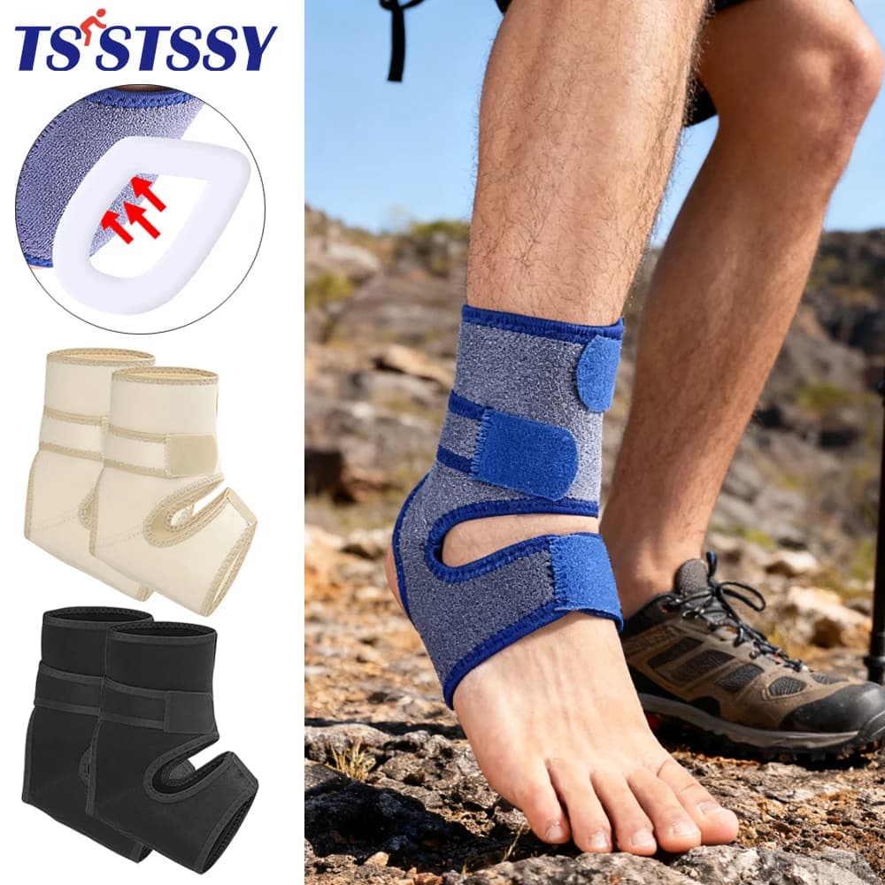 Tutore per caviglia 1/2 pezzi con cuscinetto per tallone in silicone, maniche a compressione del piede, protezione per tallone sportivo da donna e da uomo per tendinite, distorsione