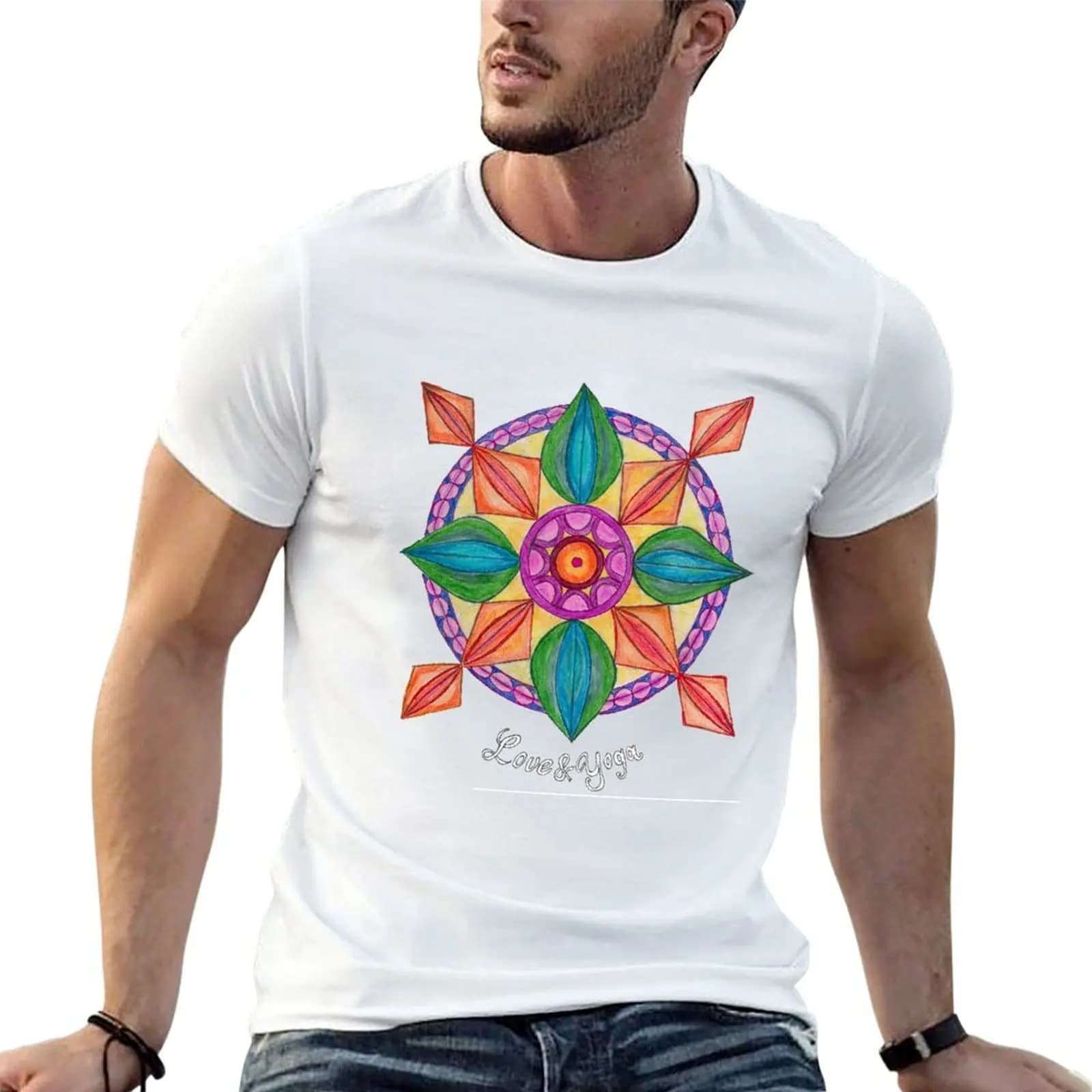 Dreamcatcher Mandala & Yoga T-Shirt anime figures blanks mens funny t shirts