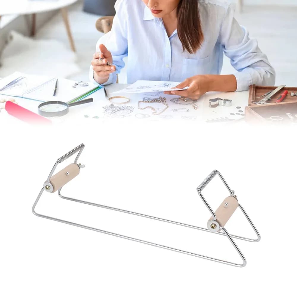 Lightweight Silver/Black Metal Bead Loom Iron 30x6.3cm Bead Loom Kit Jewelry Weaving Loom DIY Crafts