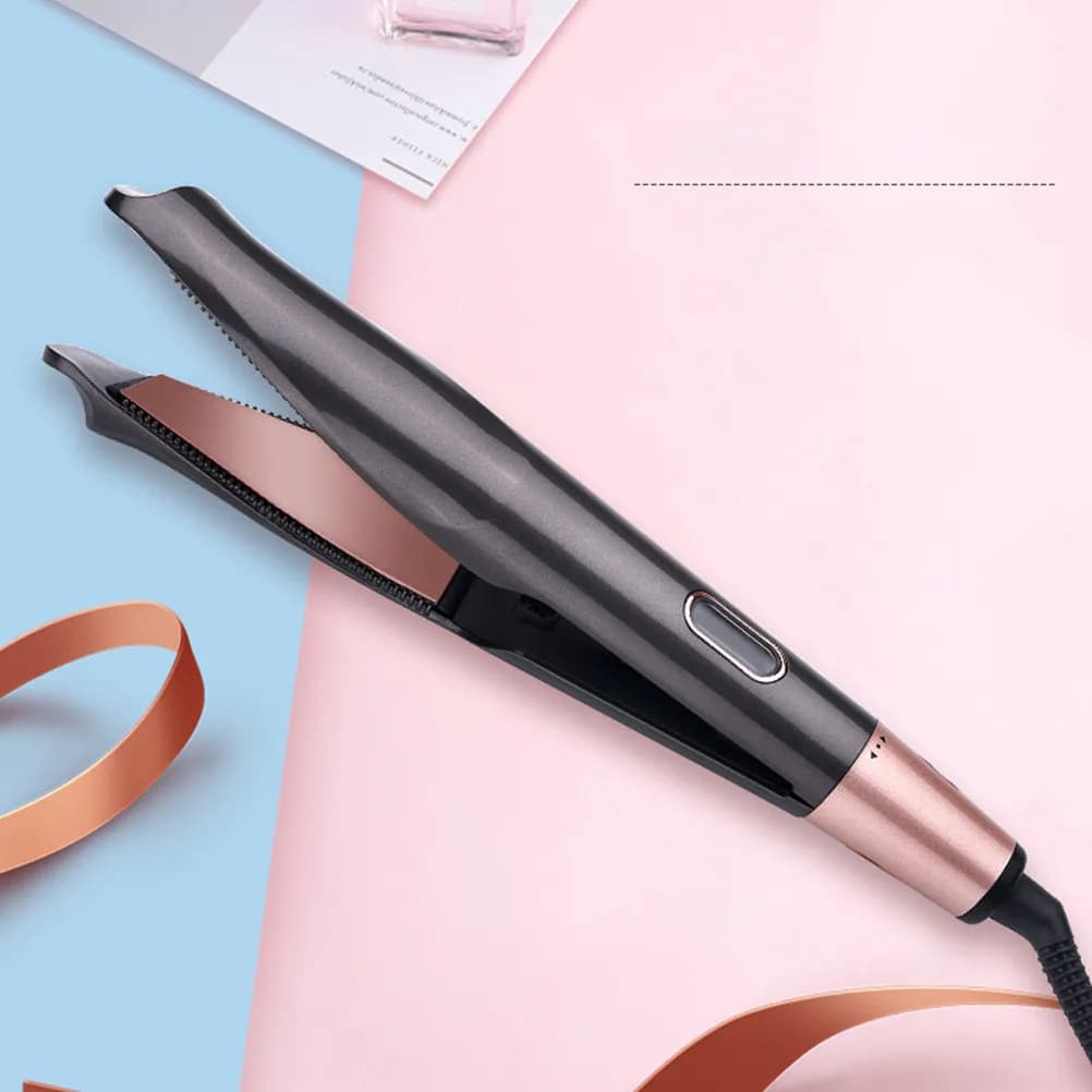 Piastra e Arricciacapelli 2 in 1 con Design a Spirale in Ceramica, Strumento Elettrico per lo Styling dei Capelli con Temperatura Regolabile a 360°