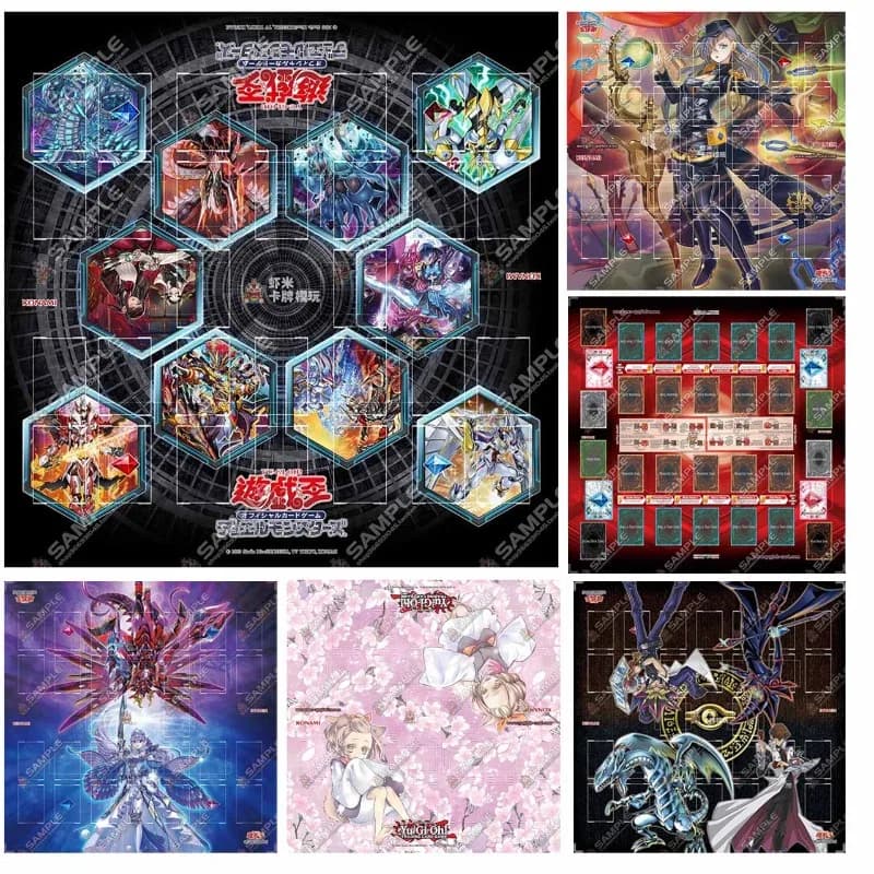 25 Stili di Yu-Gi-Oh! Tappetino da Gioco 600x600mm per 2 Giocatori, OCG TCG, Drago Bianco Occhi Blu, Dio Egizio, Tappetino in Gomma per Giochi di Carte