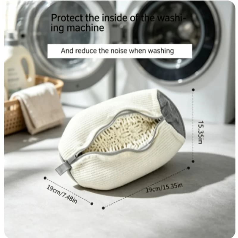 360° Fluffy Fiber Shoe Washing Laundry Bag With Zipper