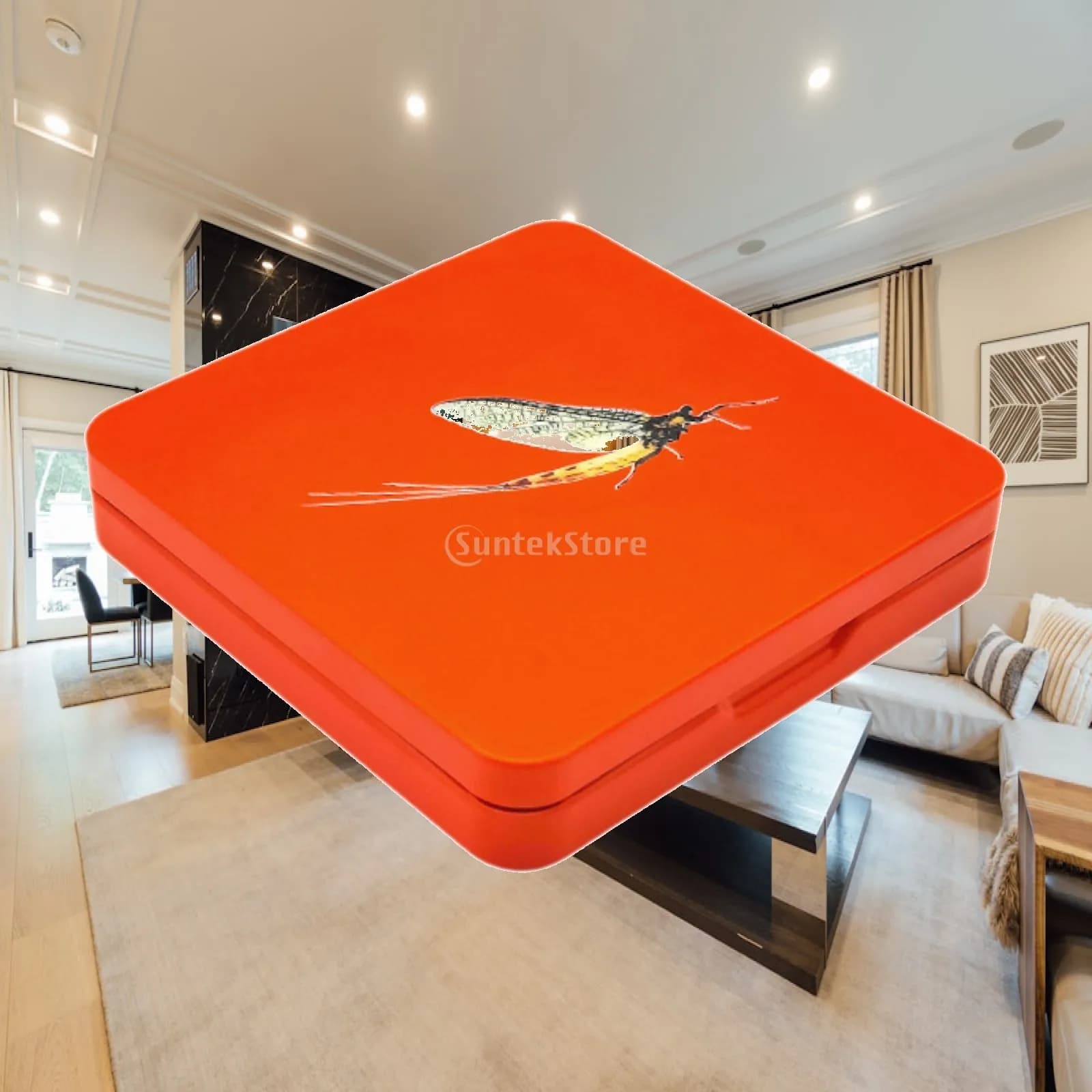 Fly Fishing Tackle Box with 16 Slots Metal Case Organizer for Trout Bass Jig Lures Storage Solution