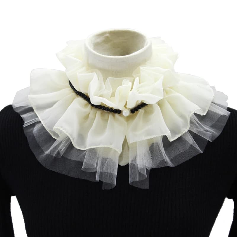Women's shirt with volant, scarf, fake collar, sweater, decorative collar, detachable lace blouse, doll collar, tie for women