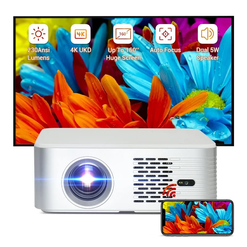 Hotack L003 Full HD 1080p e 4K Smart Android Mini proiettore Video home theater portatile con ODM OEM