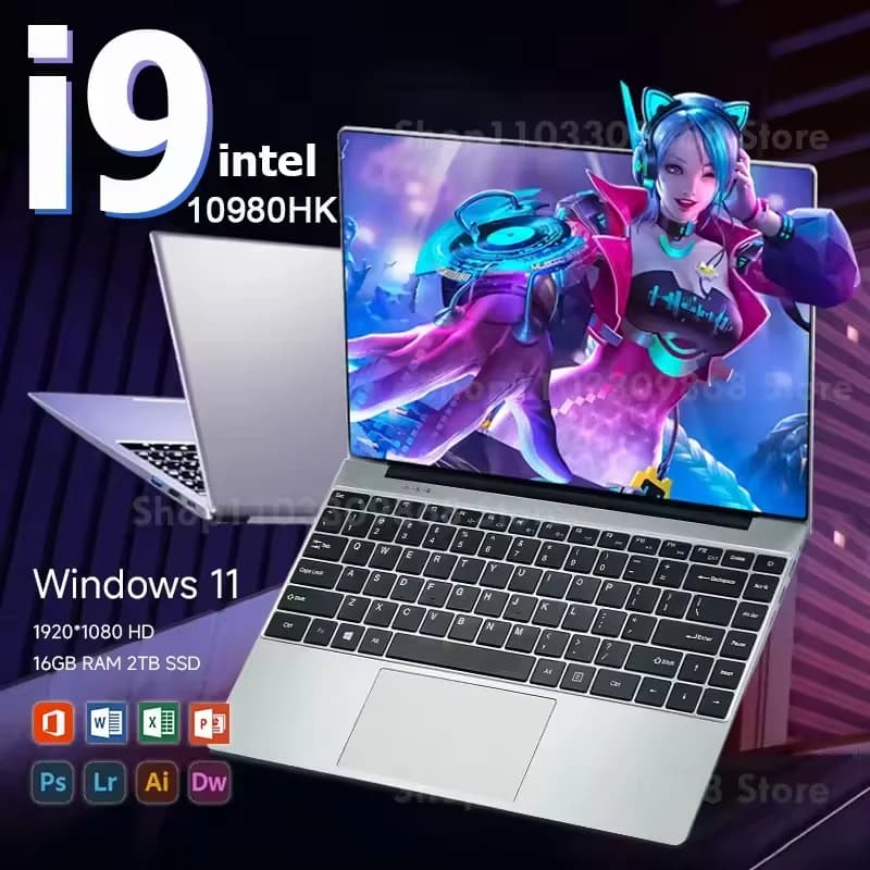 Nuovo Notebook Portatile 2026 con Windows 11, Computer da Gaming da 14.1 Pollici, PC Gamer con Intel Core i9 10980HK, Laptop i9 per Studio e Lavoro