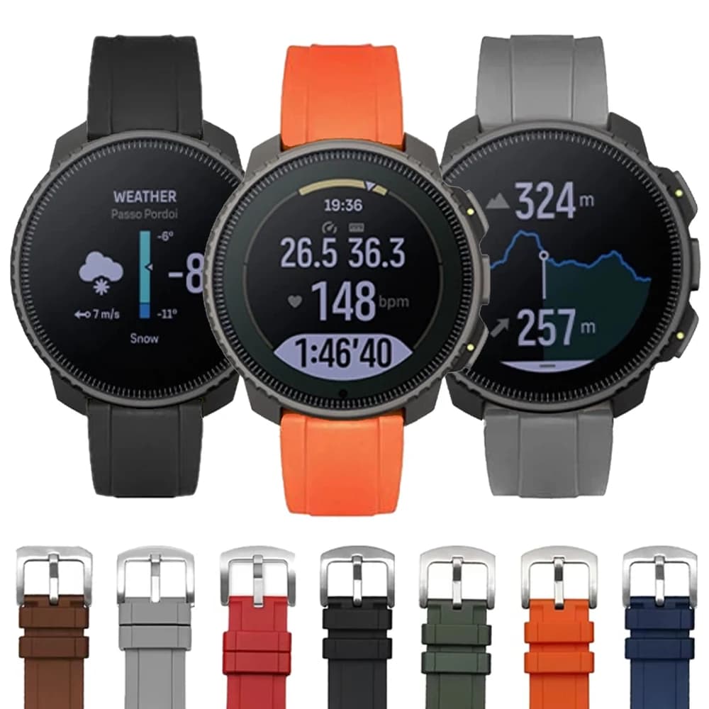 Per SUUNTO 9 PEAK/5 PEAK PRO Cinghie per SUUNTO VERTICAL/RACE S/OCEAN/SUUNTO 3 SmartWatch Bracciale a fascia 22mm 20mm Cinturino in silicone