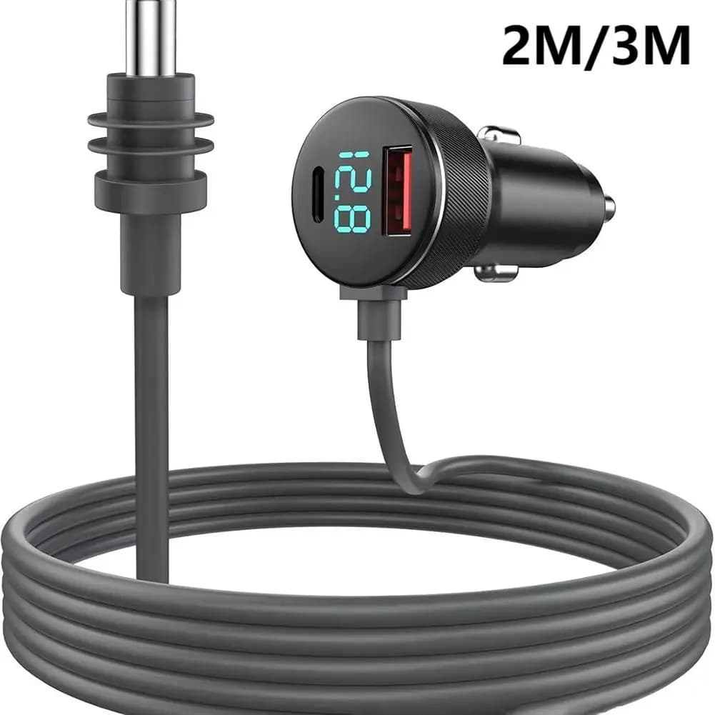Per Starlink Caricabatterie Mini Dual USB Caricabatteria per auto 12V-24V Veicoli 2M/300CM Cavo DC Voltmetro digitale Cavo di prolunga impermeabile