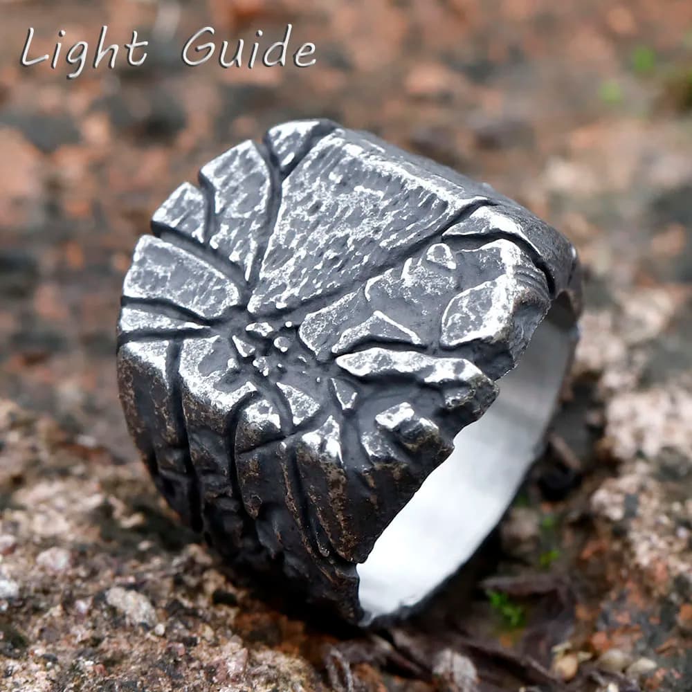 Charm Hip Hop ring in stainless steel with Punk Rock Fashion Ring Color silver black lover pair rings man and woman
