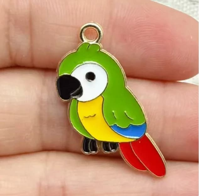 10pcs/lot Cute Cartoon Parrot Crow Enamel Charms for Women DIY Earrings Necklace Jewelry Making Pendant Accessore