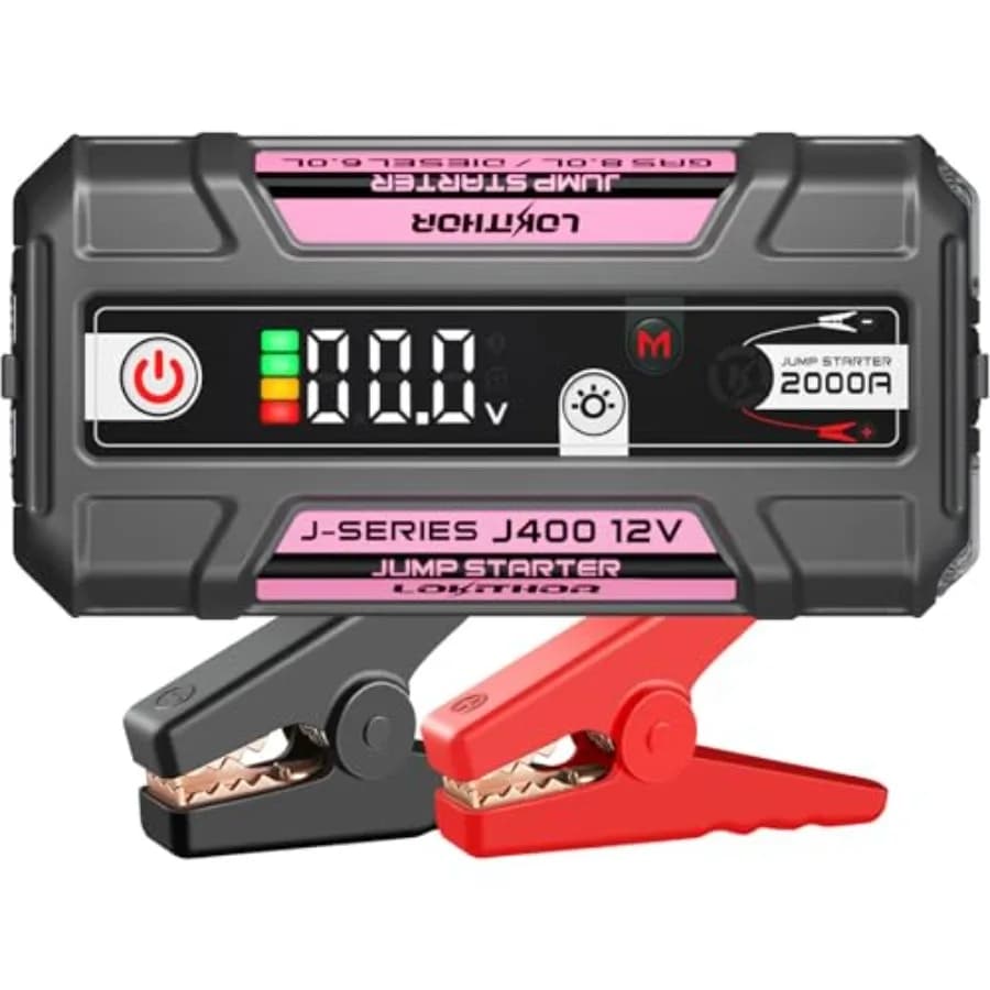 Avviatore di Emergenza J400 con Tecnologia ConnectMax 2000A 12V, Avviatore Portatile a Batteria al Litio e Kit di Avviamento per Motori fino a 8.0L