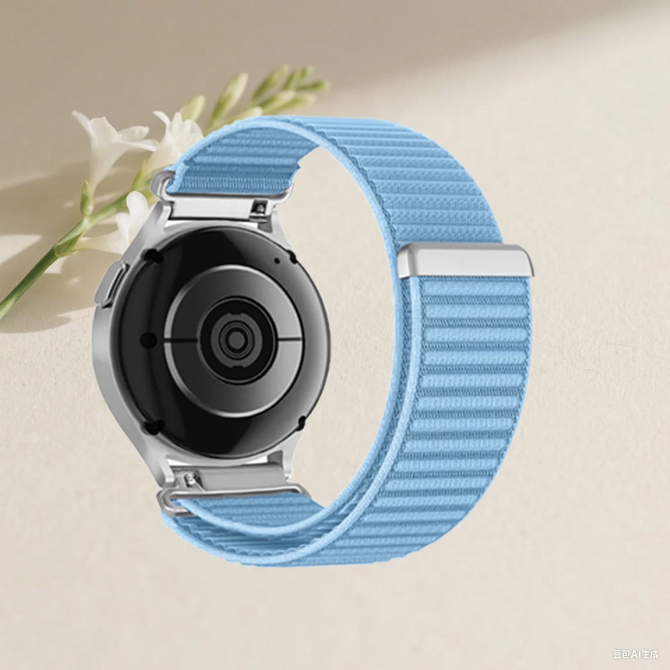 Cinturino Sportivo in Nylon da 20mm per Galaxy Watch 7/FE/6/5/pro/4/Classic/Active 2/Gear S3, Cinturino con Velcro per Huawei Watch GT 5 4 3 2