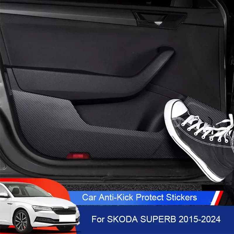 Auto B-Pillar Anti-Sporco Door Anti-Calco Protect Pad For SKODA SUPERB 2015-2024 Auto Throat Resistant To Graffi Interior Accessory