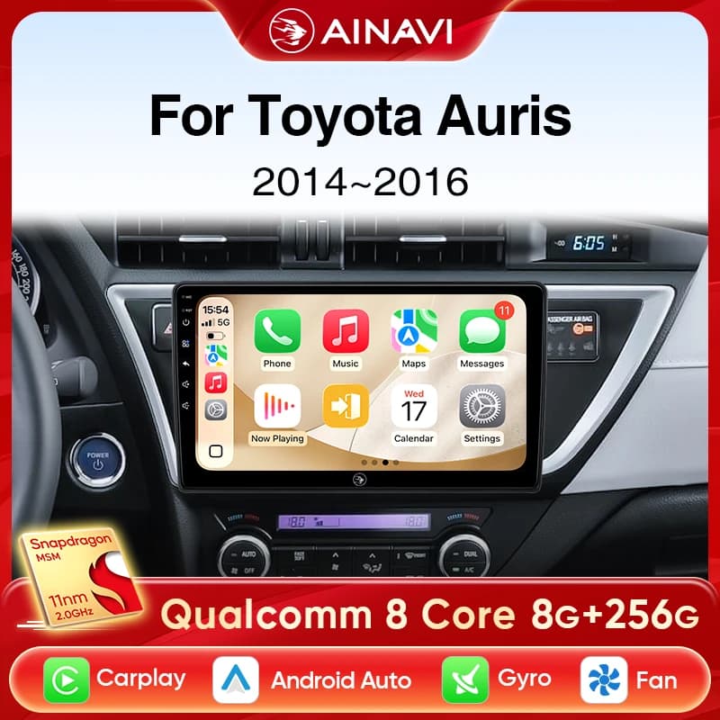 Ainavi Autoradio Per Toyota Auris 2013 2014 2015 2016 E160 E170 Corolla Wireless Carplay Android Auto Car Lettore Multimediale 2DIN