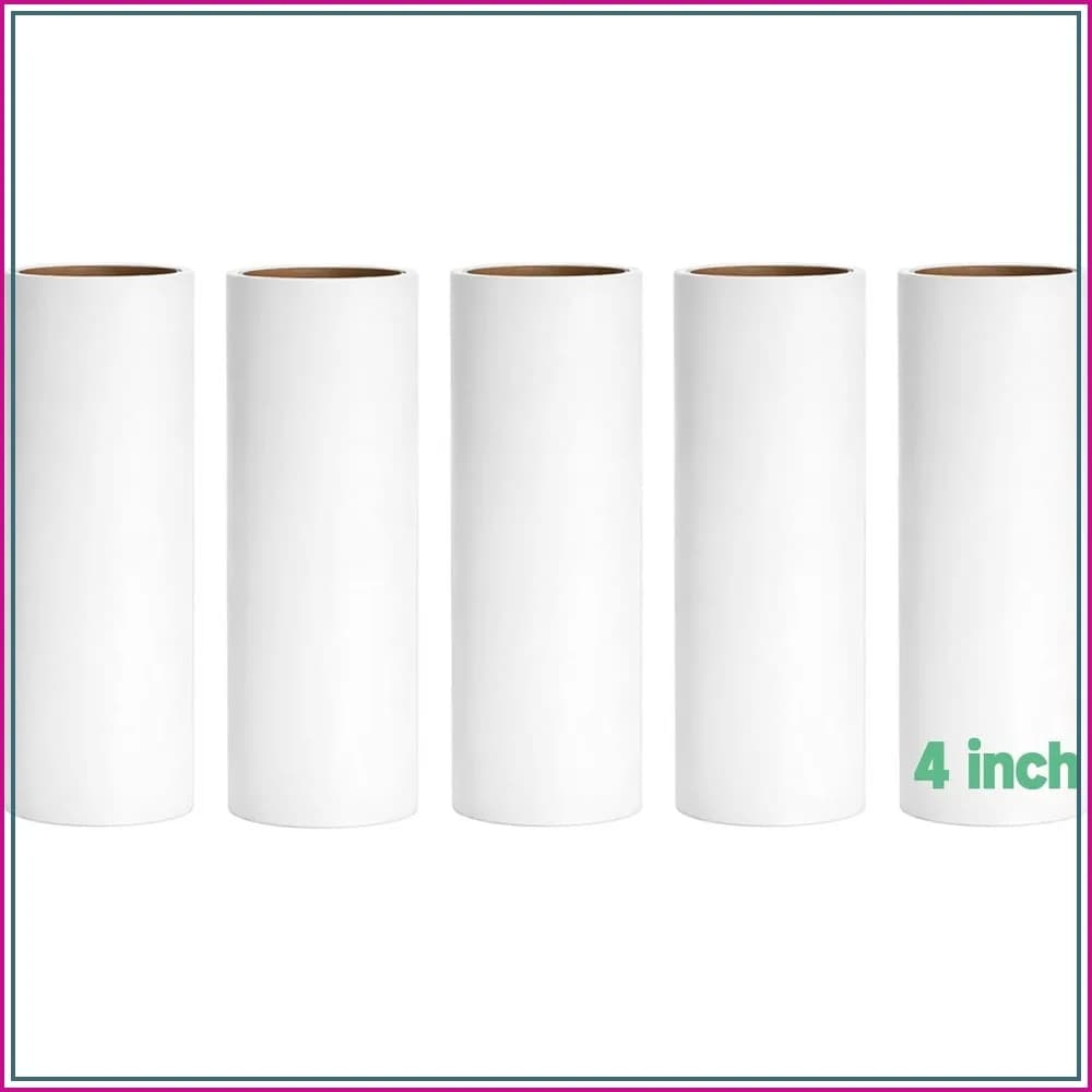 5 Pack 4 Inch Lint Roller Refills, 300 Total Sheets - Sticky Adhesive for Pet Hair, Lint, Dust on Clothes, Furniture, Car Seats