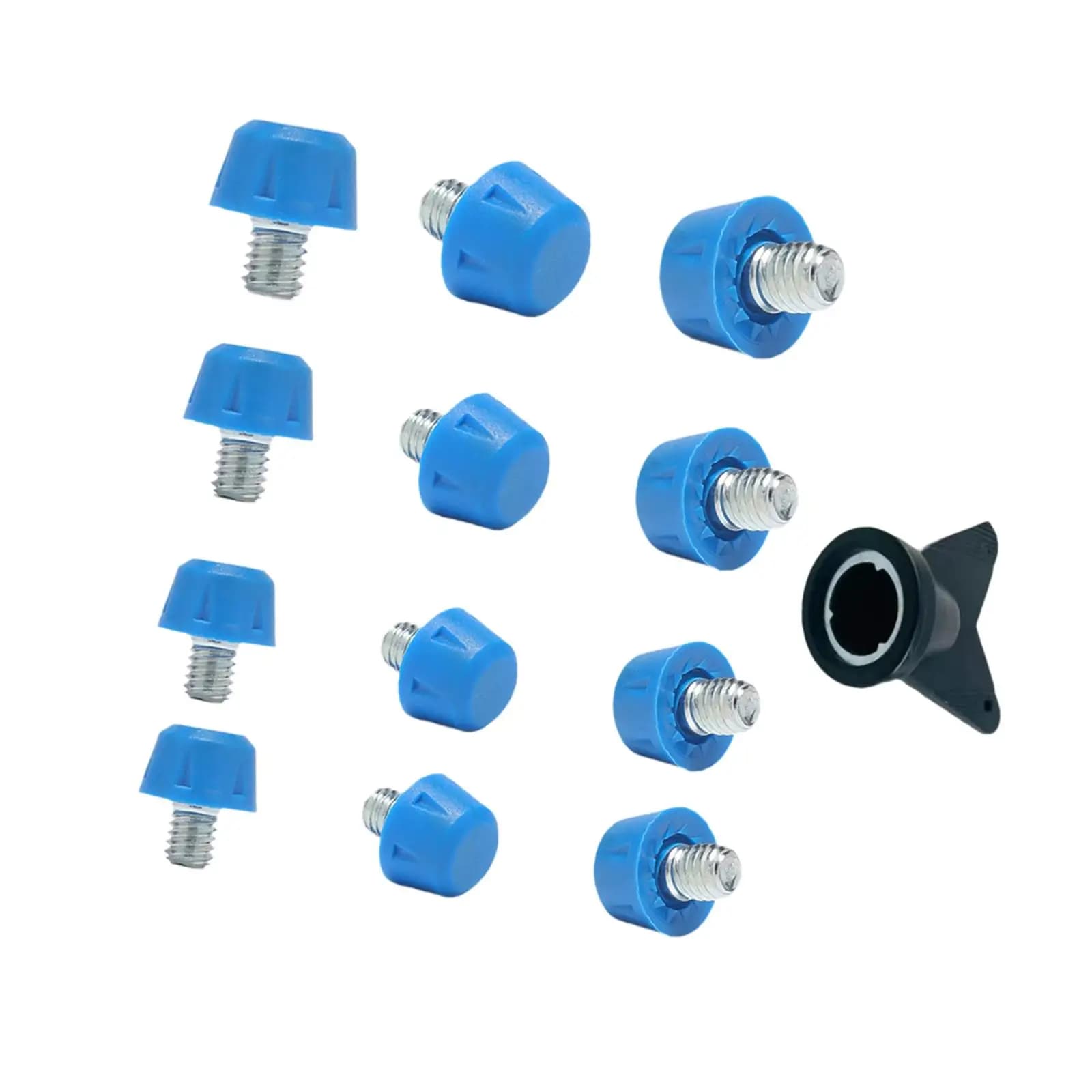 12 Pezzi Tacchetti per Scarpe da Calcio, Chiodi Antiscivolo M6 Filettati con Chiave, 8mm 11mm, Tacchetti per Scarpini da Calcio per Sport