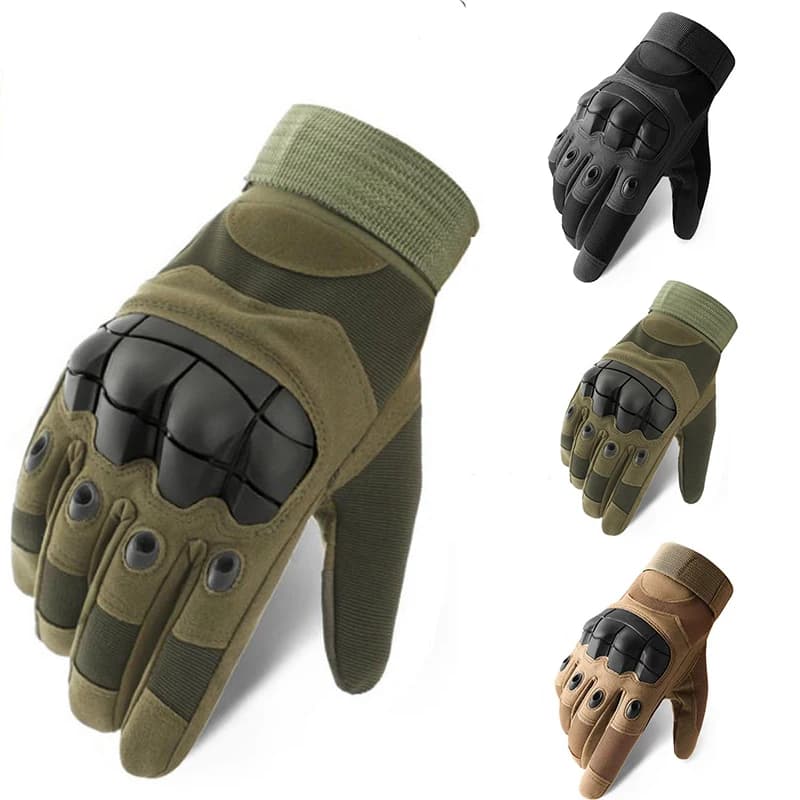 Motorcycle Gloves Hunting Tactical Walking Gloves with Fingers Climbing Gloves Shooting Gloves Touch Design Fitness Sports Protection