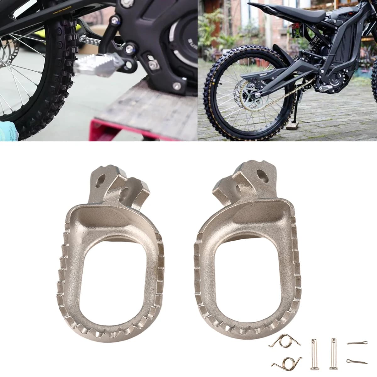 New Electric Motorcycles Accessories Foot Pegs Bracket Rests Pedals Footpegs For Sur-Ron Surron Sur Ron Light Bee S X Off-Road