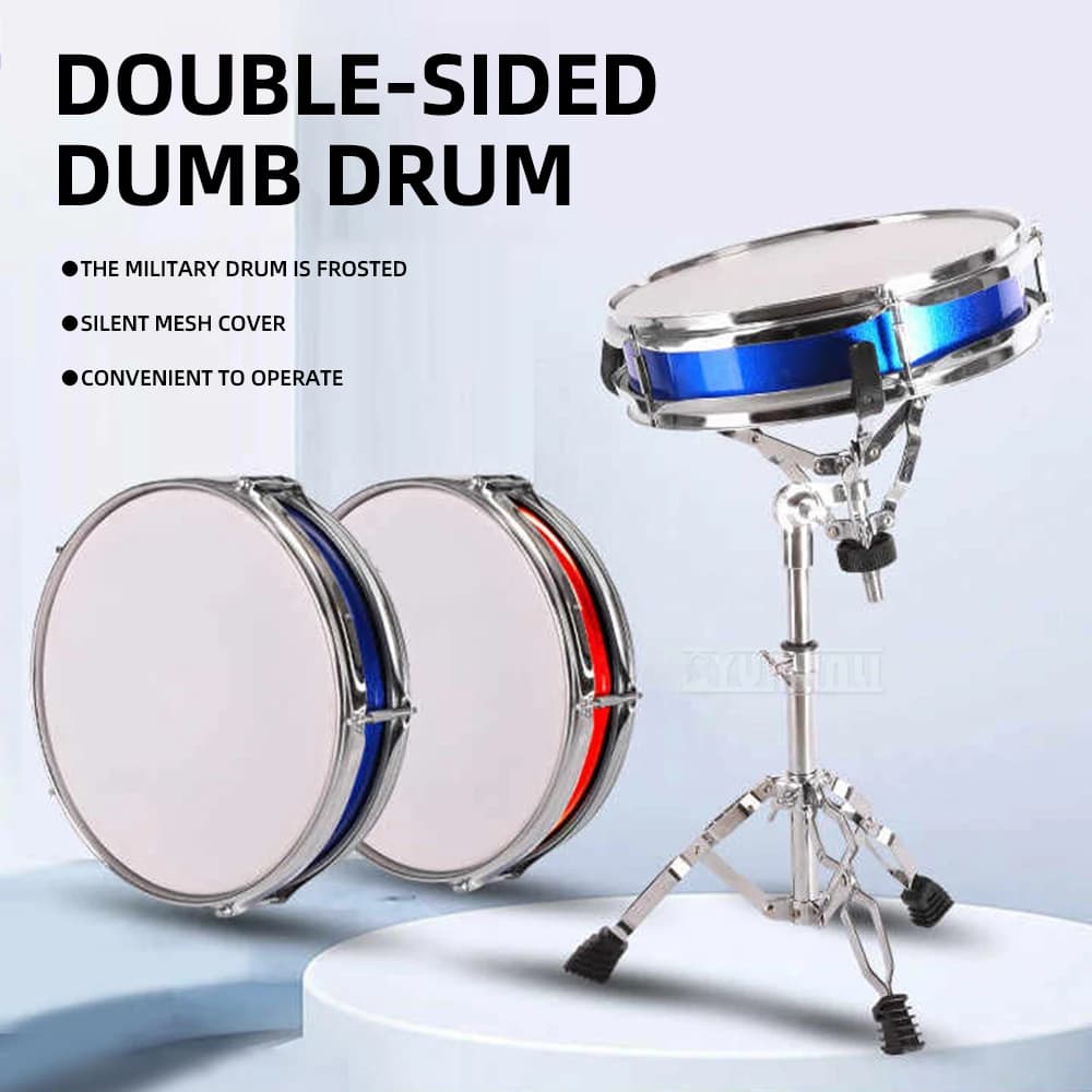 Nuovo set di pad per batteria muto da 12 pollici Set di batteria per esercizi per bambini principianti Bacchetta a percussione su due lati