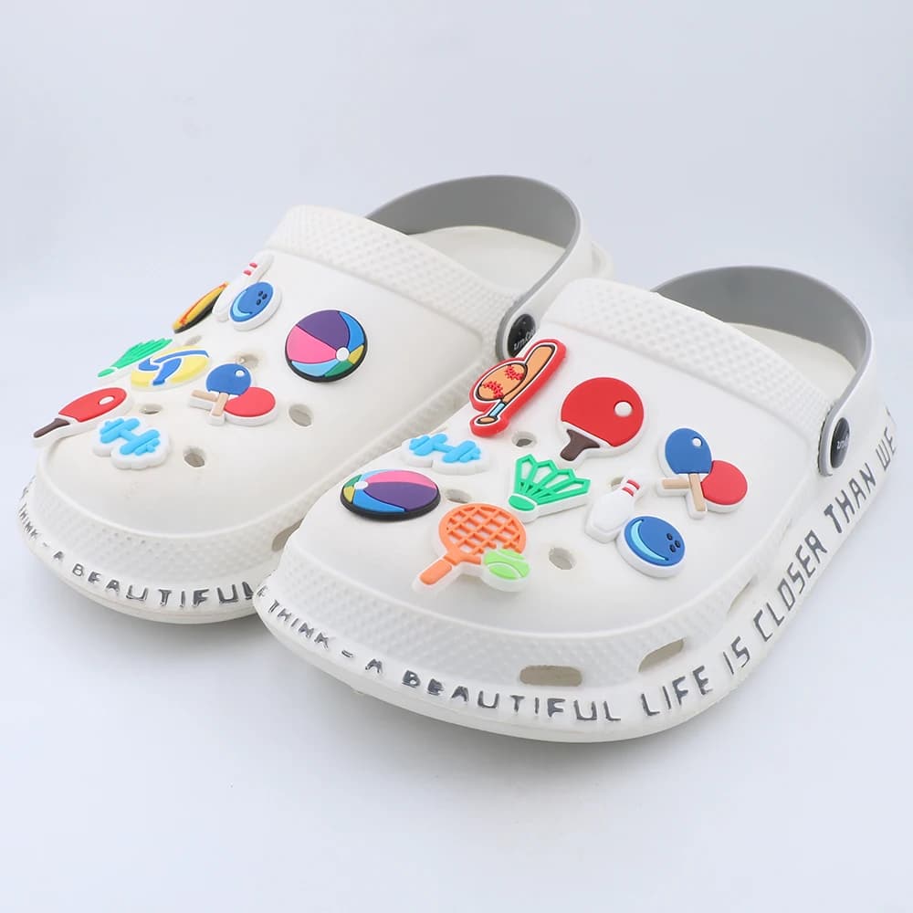1 Set Shoe Accessories Charms Dumbbell Volleyball Slipper Ornament Cute Cartoon Ball Games Shoe Decorations Holiday Party Gift
