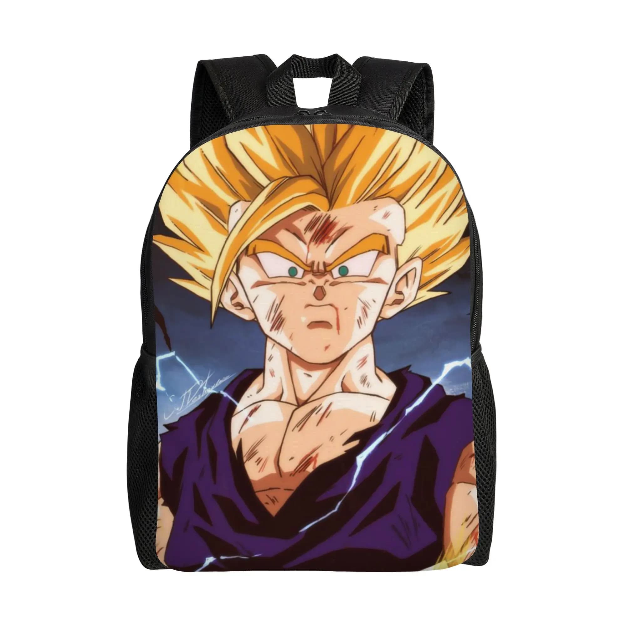 Zaino nero viola Gi Rucksack Gohan per studenti, per il ritorno a scuola, stile High Street
