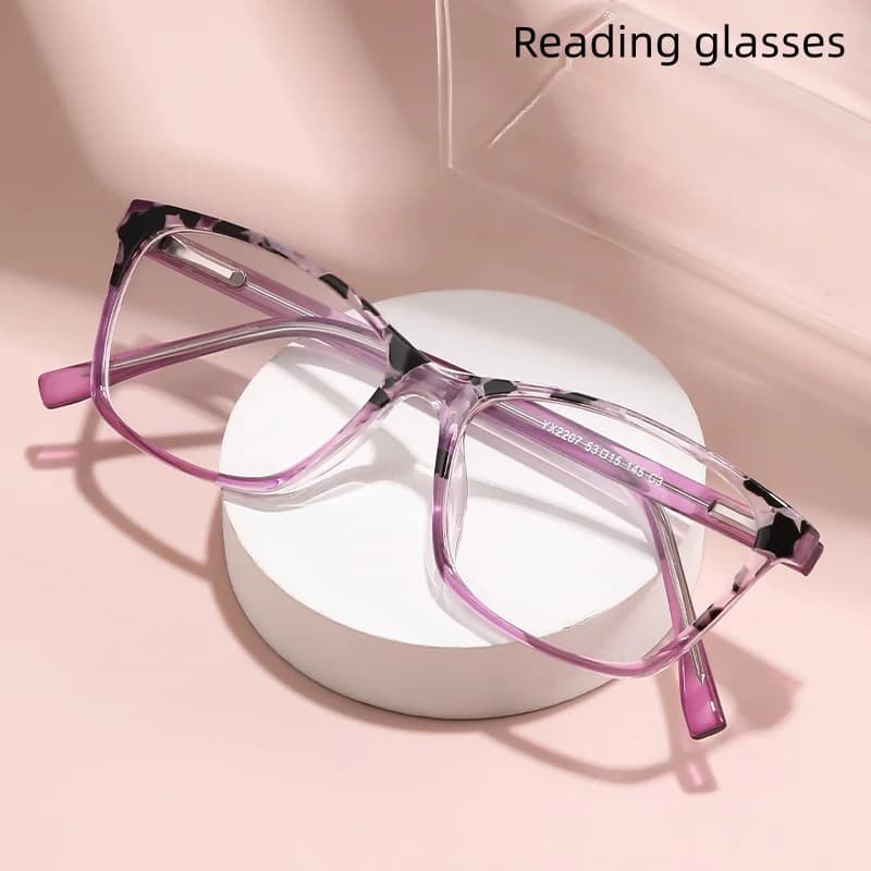 Montature per Occhiali Stile Cat-Eye alla Moda con Cerniere a Molla per Donne Europee e Americane, Adatte per Occhiali da Lettura per Anziani