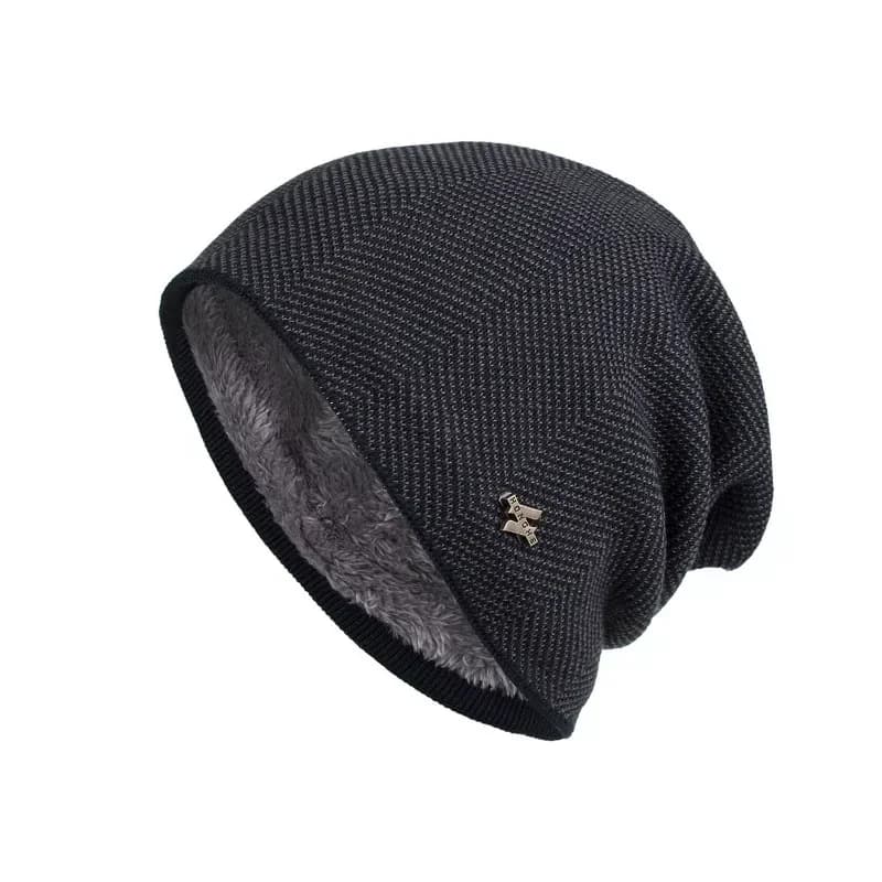 1pc Inverno Caldo Berretto da uomo Stretch Pollover Maglia Berretto sportivo Outdoor Maglia a righe Cappello per adulti Cofano All'aperto Quotidiano, Sci Caldo