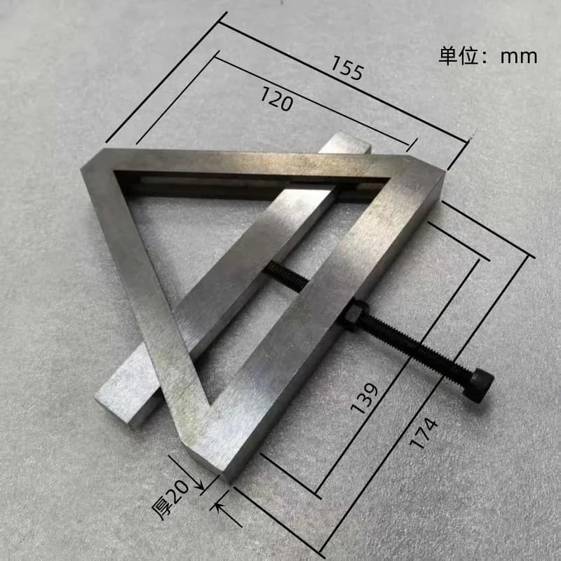 Grinding needle triangular fixture surface grinder equal height fixture cylindrical punch batch length control fixture