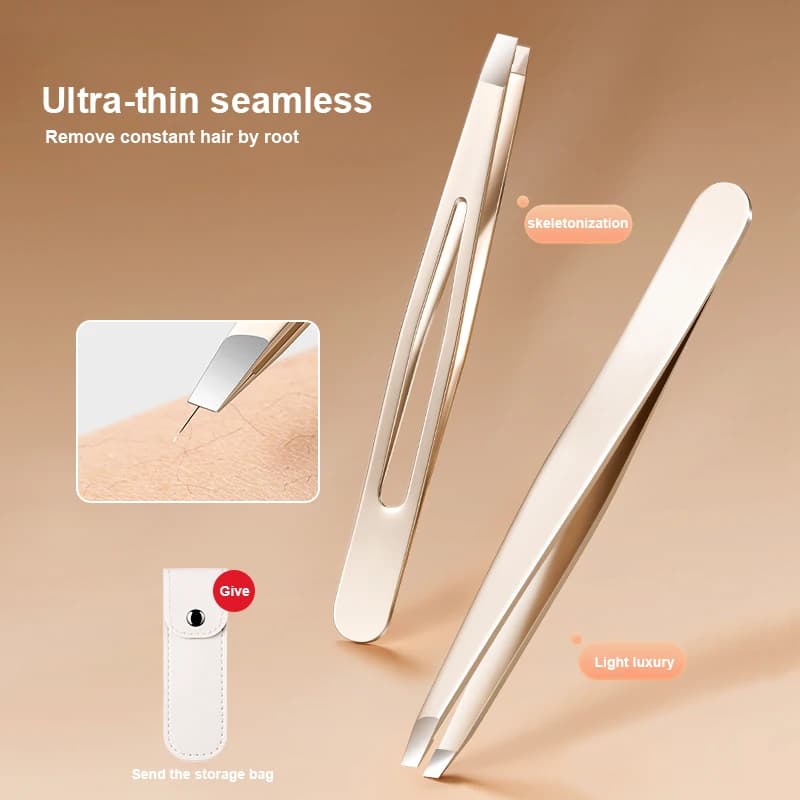 1 Pezzo Pinzette di Alta Precisione per Sopracciglia, Pinzette per la Rimozione di Peli della Barba, Pinzette per Ciglia Finte, Set Speciale da Uomo, Pinzette Diagonali per Peli