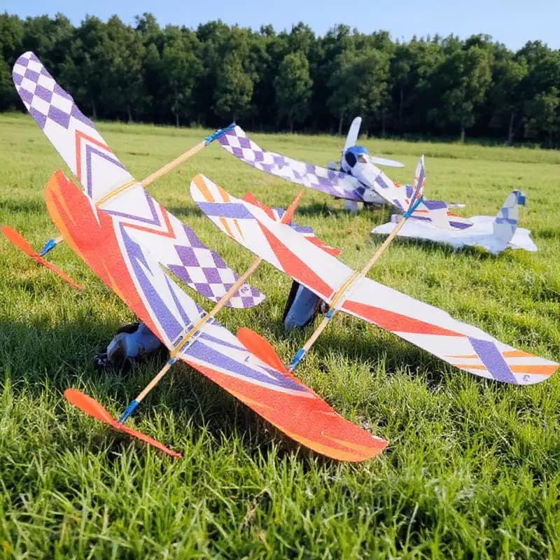 Kit Educativo Creativo per Bambini con 3 Aeromodelli a Forma di Uccello, Alimentati da Elastici, Regalo per l'Interazione Genitore-Figlio