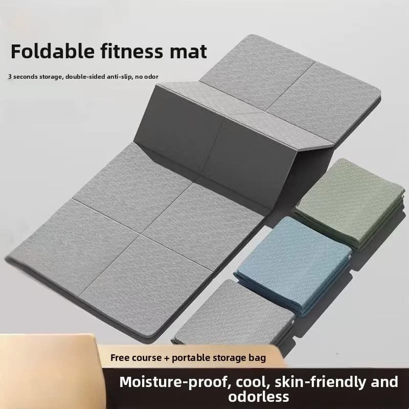 Tappetino Yoga Pieghevole Portatile per Interni, Tappetino Fitness per Allenamento Domestico, Tappetino per Riposo Studenti, Cuscino Antiscivolo per Esercizi in Palestra