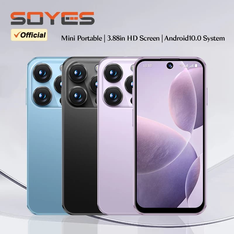 SOYES 3.88in Mini Smartphone Android 10.0 2GB RAM 16GB ROM With Facial Recognition Dual SIM Standby 3G Network Small Phone
