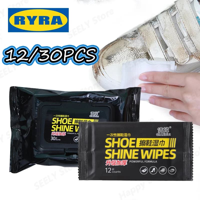 Salviette per la pulizia delle scarpe da ginnastica Sneaker portatile da viaggio salviette umidificate monouso per la pulizia rapida scarpe bianche artefatto detergenti per scarpe 12/30 pezzi