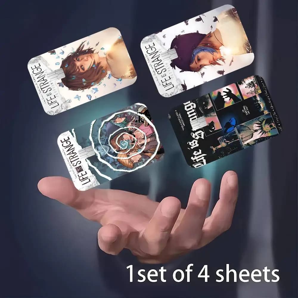 Popolare Adesivo per Carta di Credito/Debito con Motivo Anime 'Life is Strange', Disponibile in Formato Piccolo e Grande