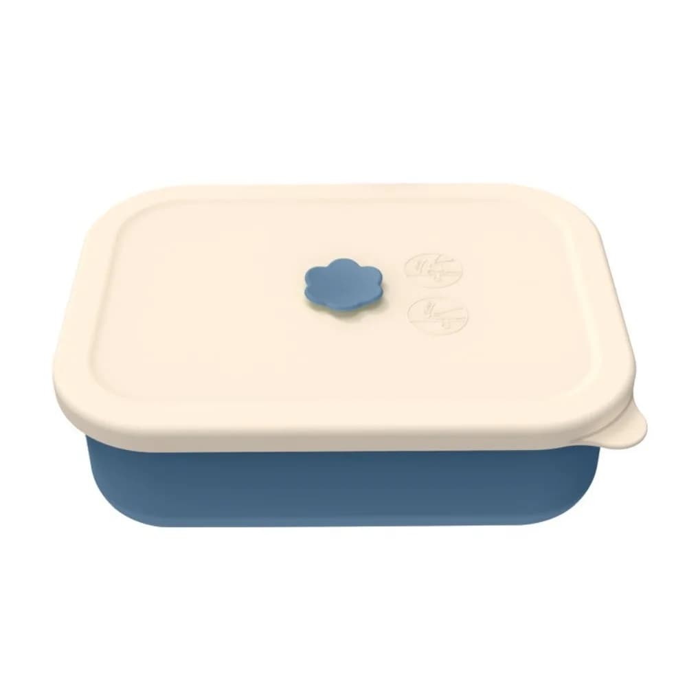 Contenitore per Alimenti in Silicone di Grado Alimentare, Ermetico, con 4 Scomparti, Resistente alle Alte Temperature, Forma Quadrata