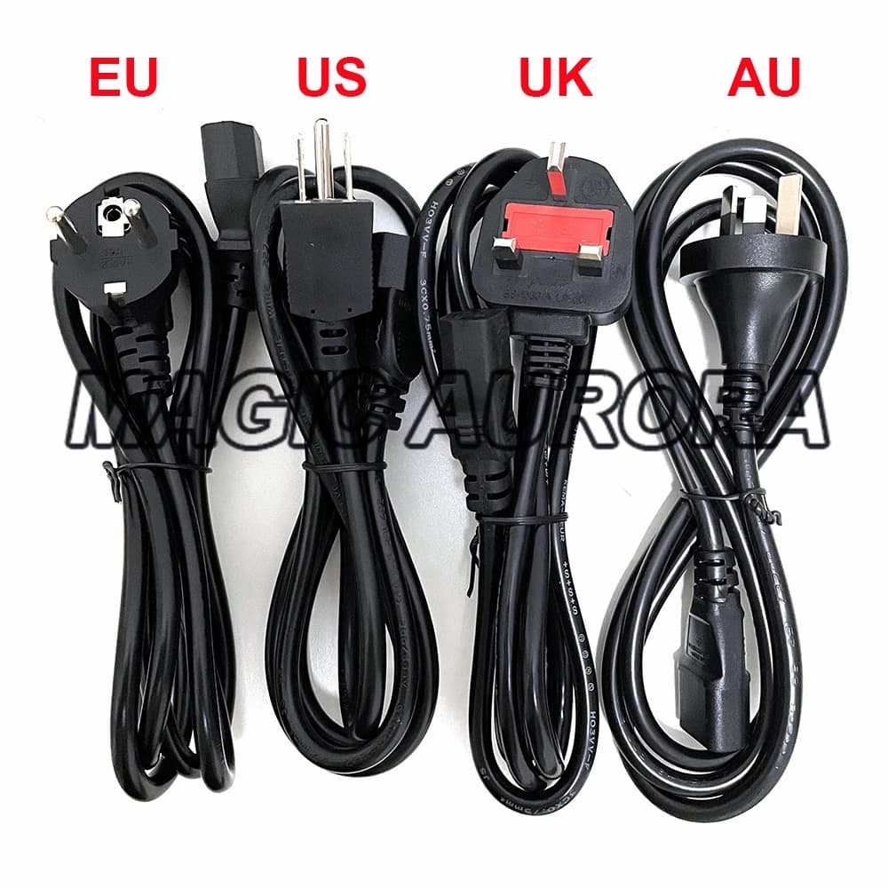 Cavo di alimentazione per Notebook universale EU US UK AU BR Plug per adattatore ca caricabatterie adattatore di alimentazione per Laptop cavo di alimentazione a 3 poli