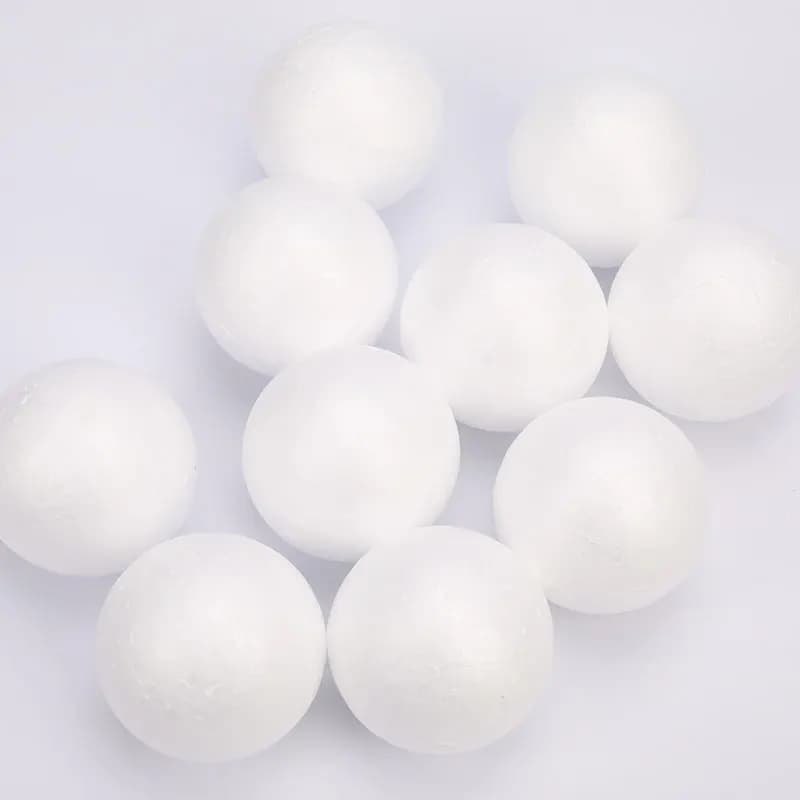 10 pieces 8 cm/7 cm polystyrene foam ornaments in the shape of a ball craft decoration for diy parties