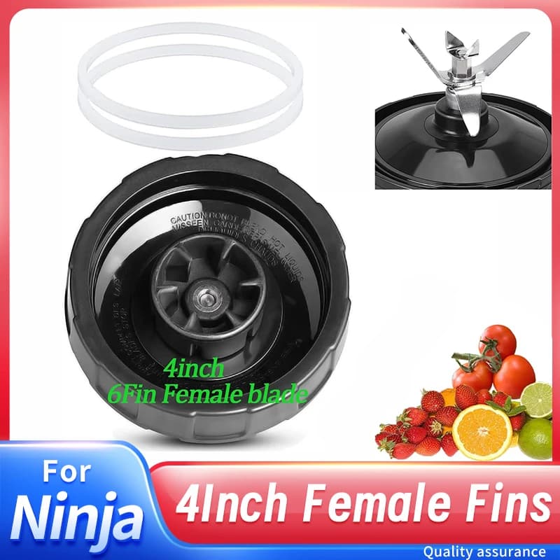 Parti di ricambio della lama del frullatore Ninja femmina a 6 pinne compatibili con i frullatori iQ automatici. [solo pinne femmina da 4 pollici]