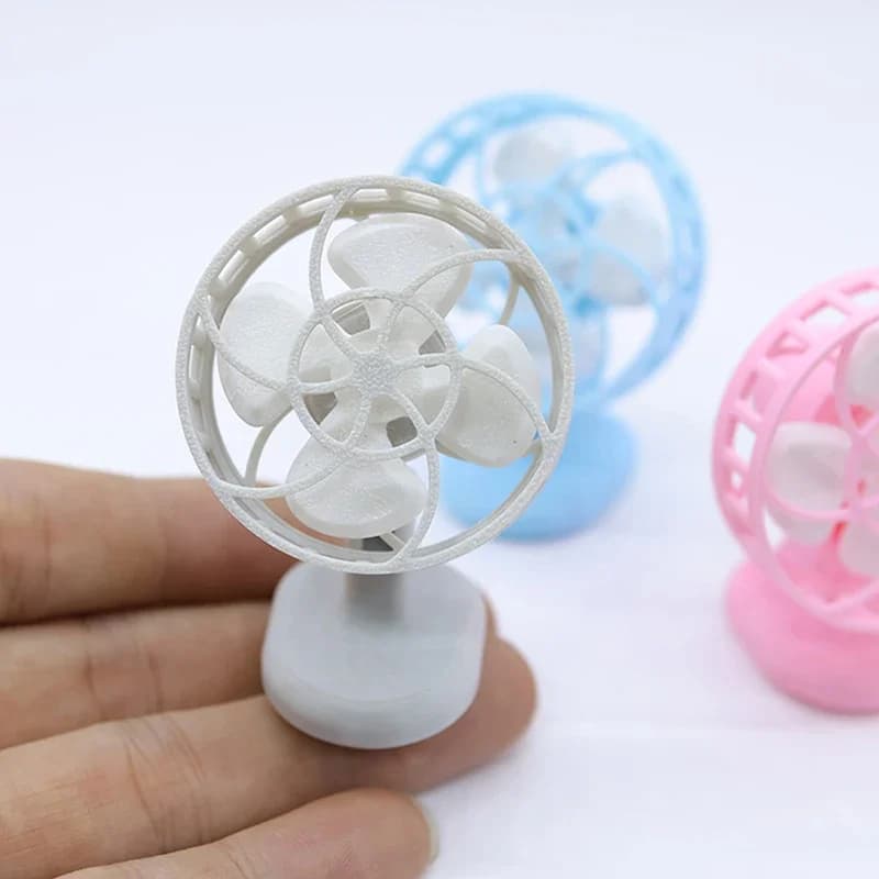 1/12 Simulazione di casa delle bambole Mini ventilatore elettrico Modello di mobili per casa delle bambole Decorazione Casa delle bambole Accessori per decorazioni per scene di vita
