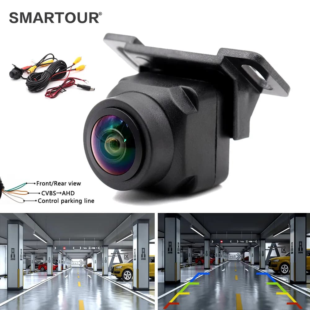 SMARTOUR HD AHD obiettivo Fisheye a 170 gradi visione notturna veicolo vista posteriore anteriore telecamera retromarcia CCD telecamera universale per auto