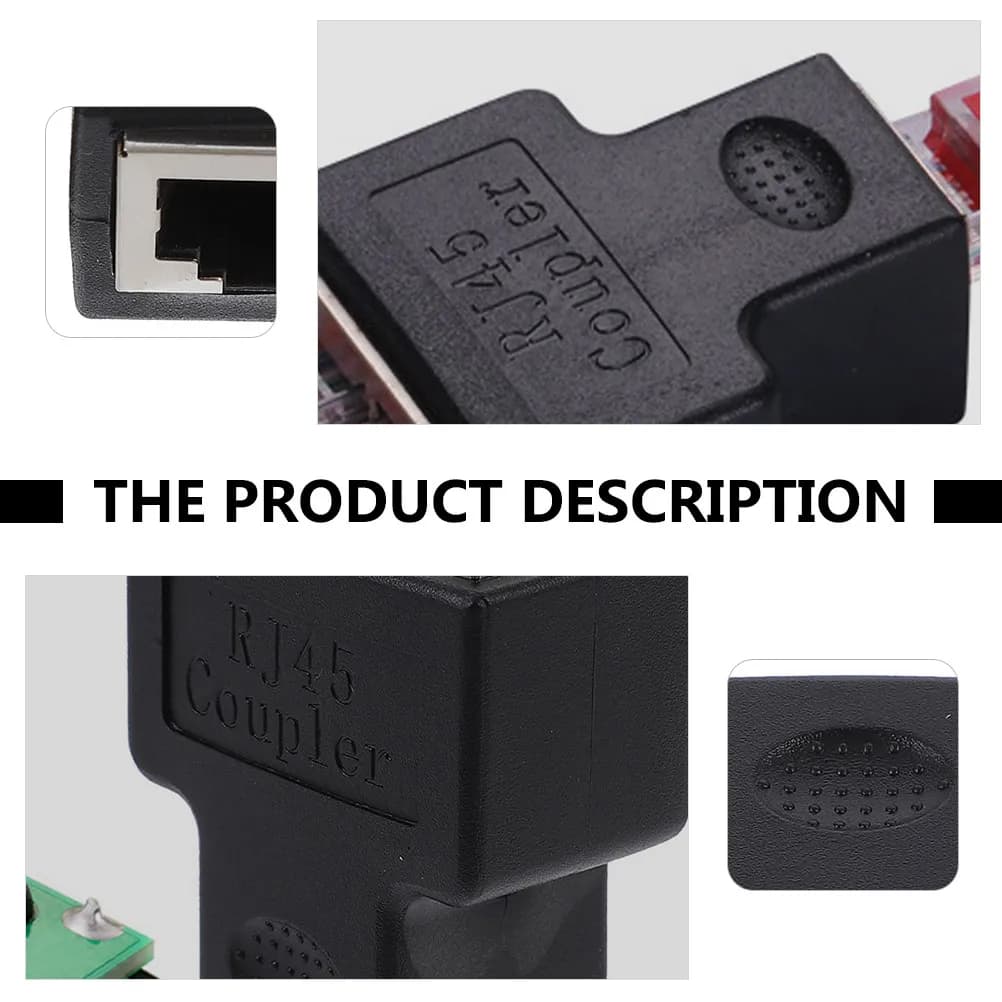 Splitter RJ45 in Plastica, Adattatore per Cavo di Rete, Estensore Ethernet a 2 Porte per Connessione Domestica