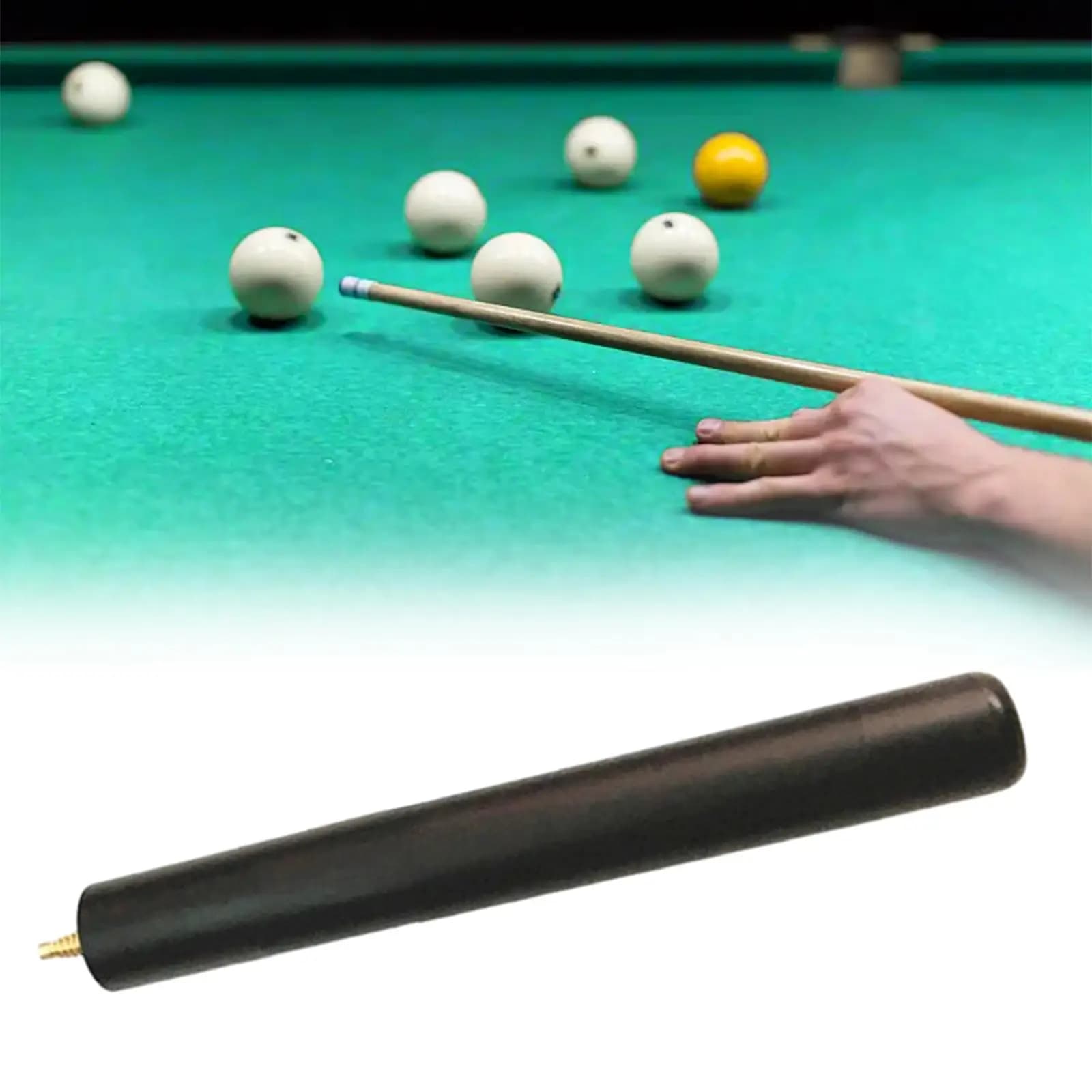 Portable 15cm Pool Cue Lengthener Aluminum Alloy Extension Billiard Accessories for Cue Stick Billiards and Snooker Practice